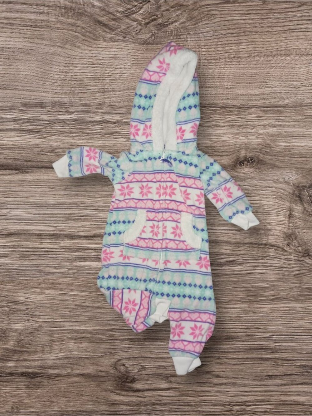 Carter's Baby Girls Fleece Hooded Pram Bunting Suit 3 Months
